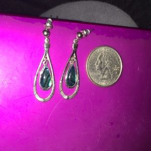 Blue and silver earrings